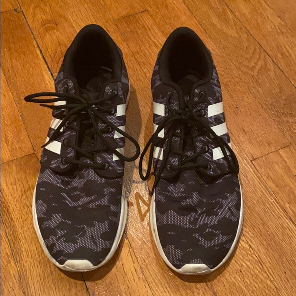 Adidas Cloudfoam in Black and White Lace
